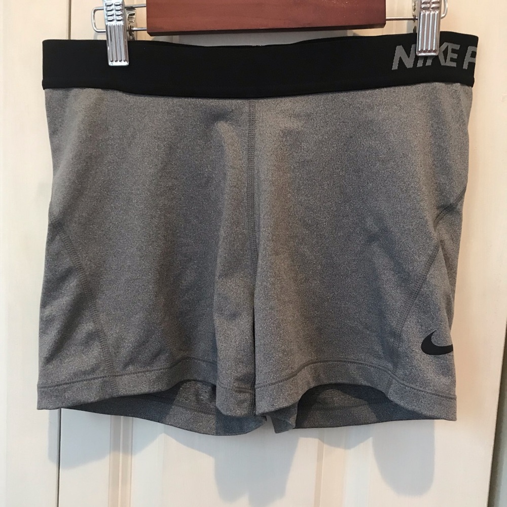 Nike Pro gray dri-fit spandex shorts